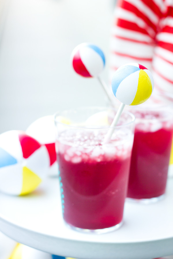 DIY Beach Ball Drink Stirrers