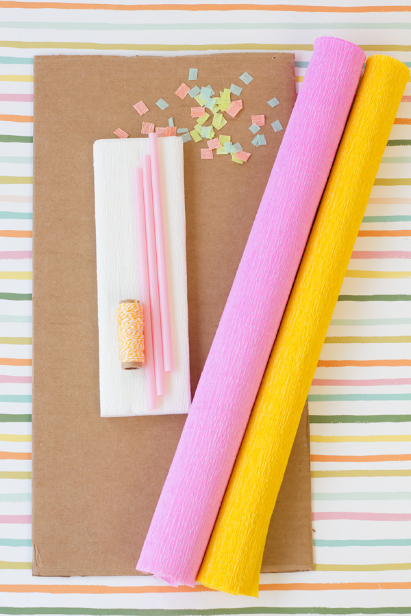 DIY Birthday Cake Pinata Supplies