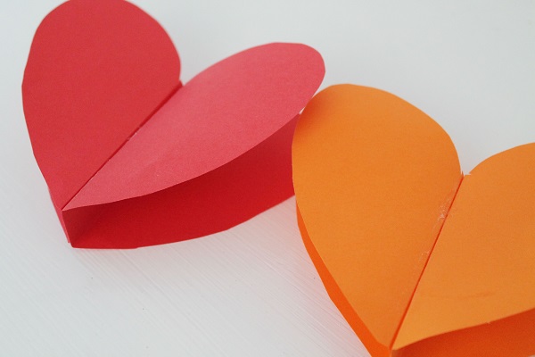 Valentine Heart Tissue Paper Garland, Red Heart Garland, Heart