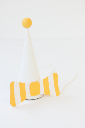 DIY Striped Bow Party Hats