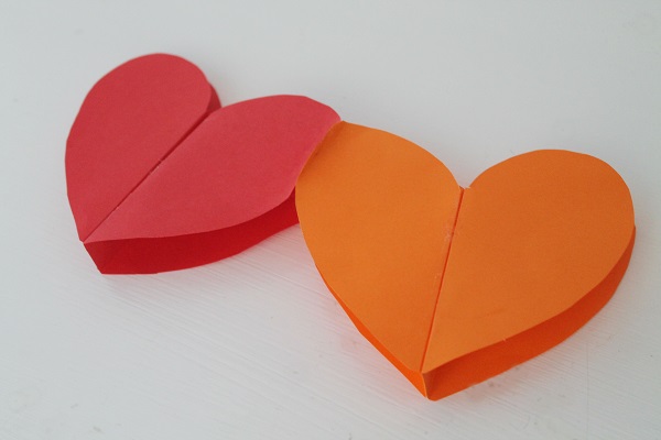 Valentine Heart Tissue Paper Garland, Red Heart Garland, Heart