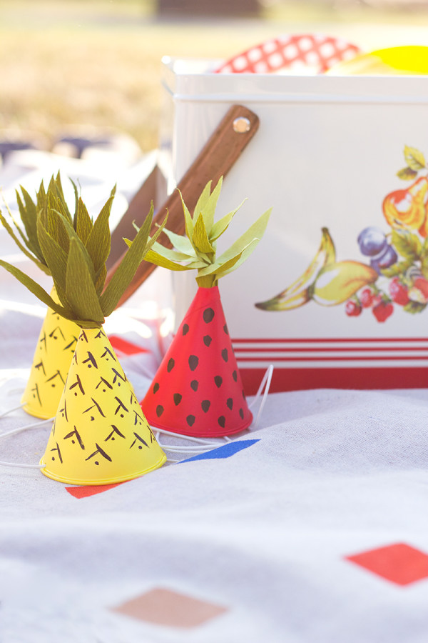 Mini Fruit-Inspired Party Hats DIY