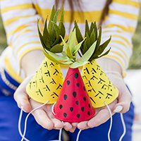 DIY Fruit-Inspired Party Hats