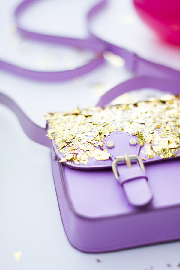 DIY Confetti Dipped Purse