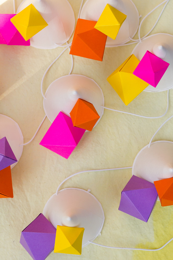 DIY Geometric Party Hats