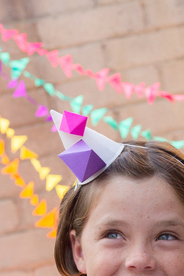 Geometric Party Hat DIY