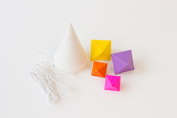 Geometric Party Hat DIY Supplies