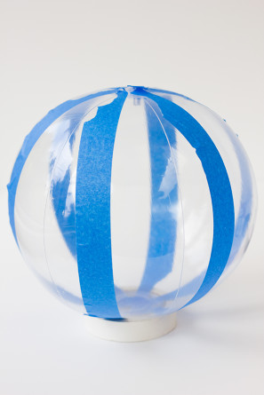 Painted Striped Beach Ball