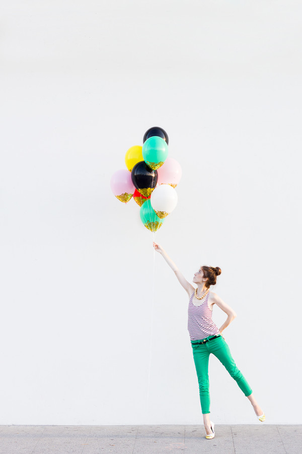 DIY Confetti Dipped Balloons