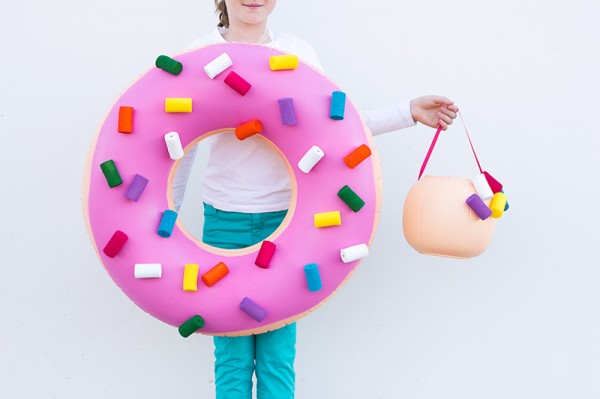 DIY Donut Costume and Donut Hole Treat Bucket