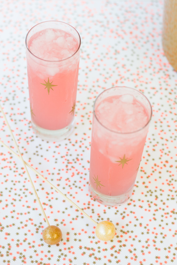 DIY Mid-Century Starburst Cocktail Glasses