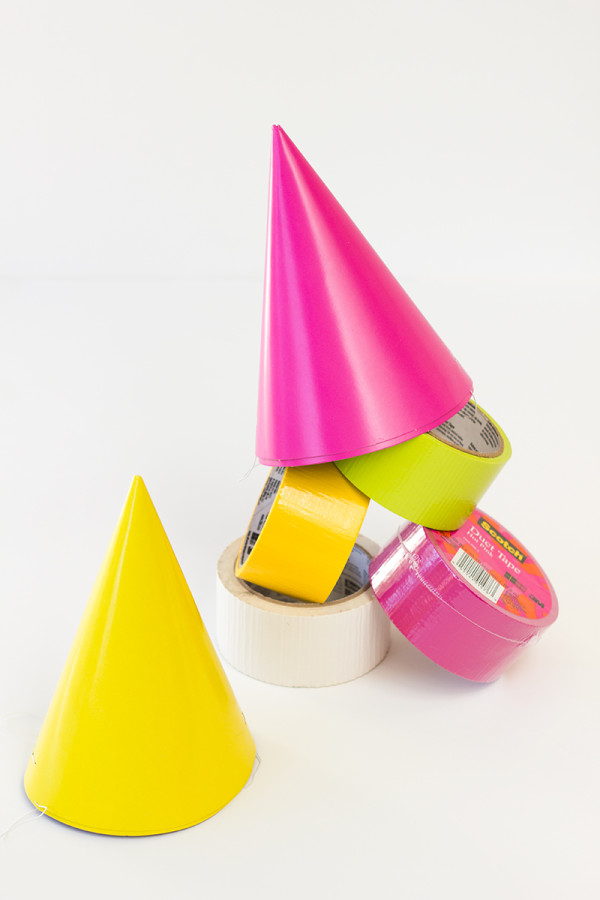 DIY Monster Party Hats with Duct Tape