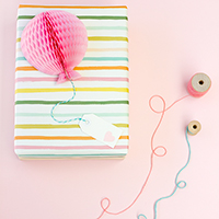 DIY Honeycomb Balloon Gift Toppers
