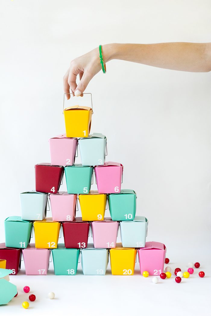 DIY Take-Out Box Advent Calendar