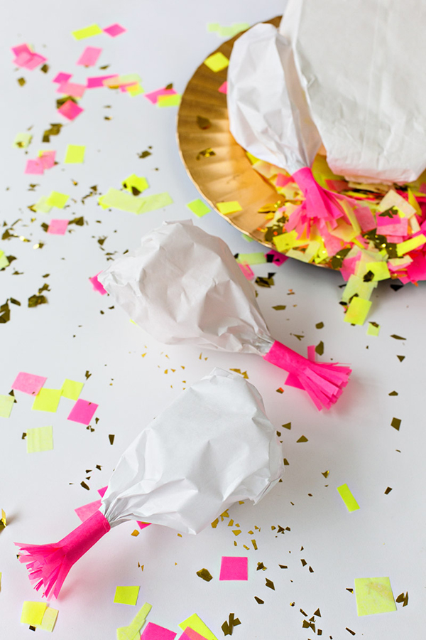 DIY Turkey Leg Confetti Poppers