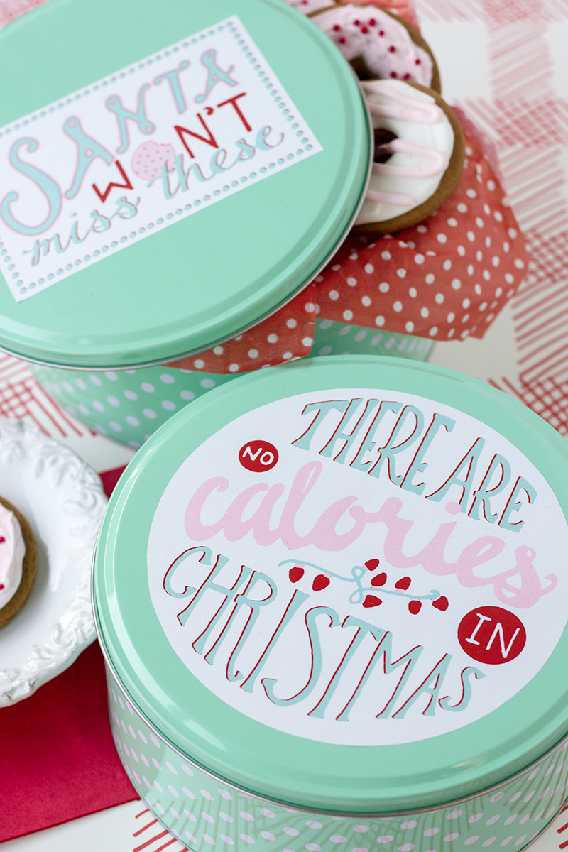 Free Christmas Cookie Tin Label (Printable)