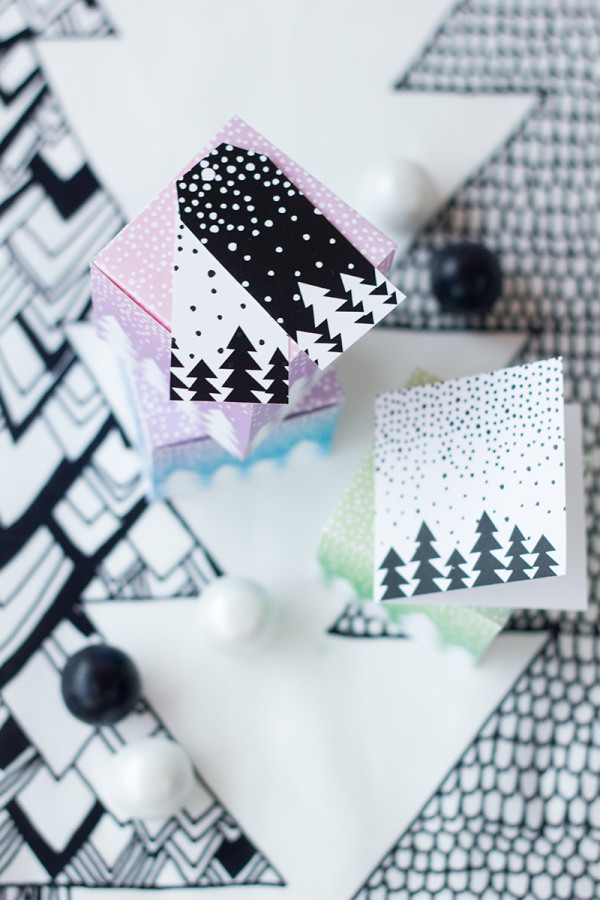 Free Printable Let It Snow Gift Boxes and Tags