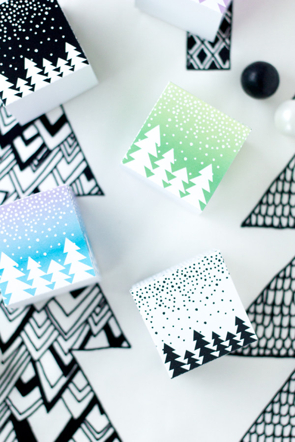 Free Printable Let It Snow Gift Boxes and Tags