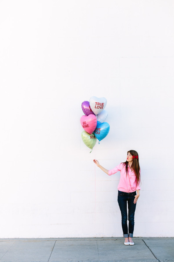 DIY Conversation Heart Balloons