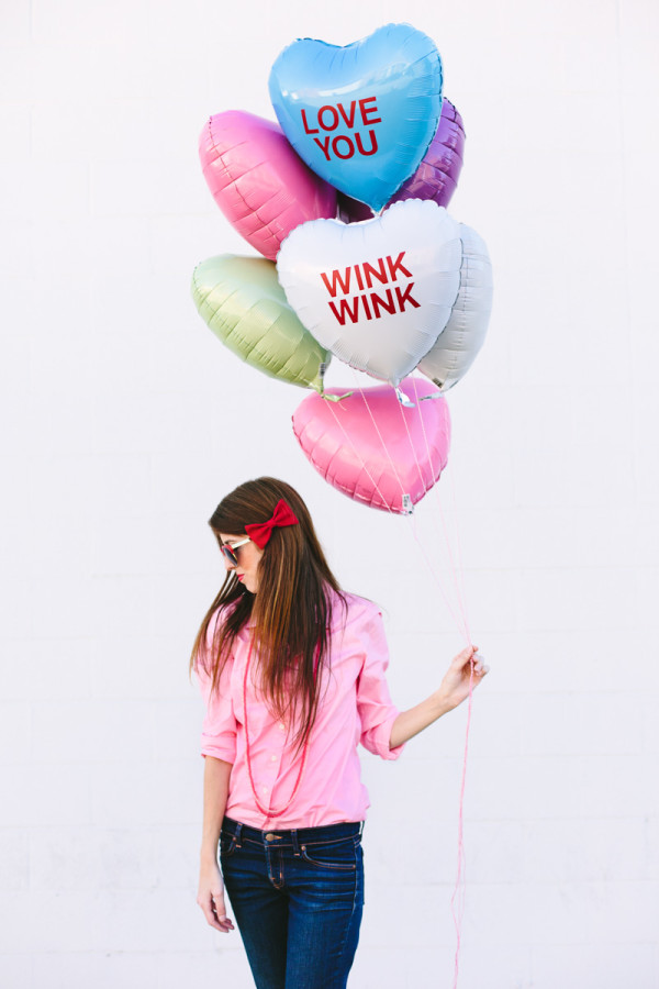 DIY Conversation Heart Balloons