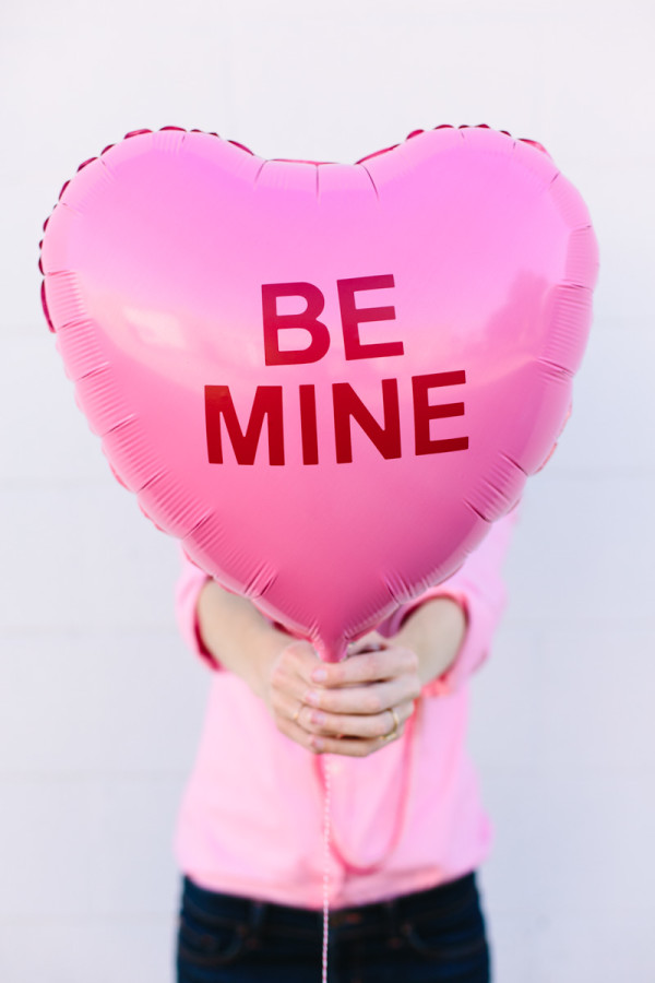 DIY Conversation Heart Balloons