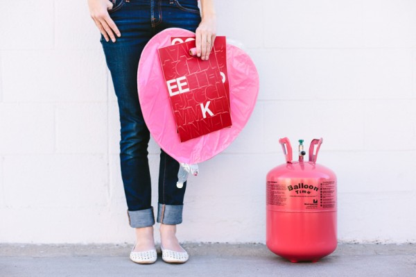 DIY Conversation Heart Balloons