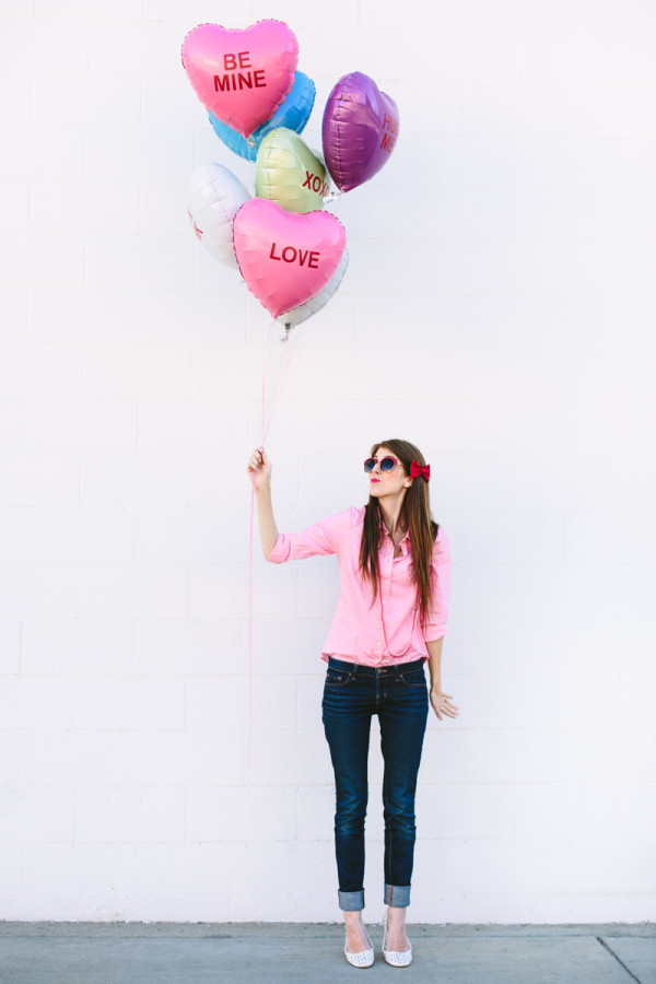 DIY Conversation Heart Balloons