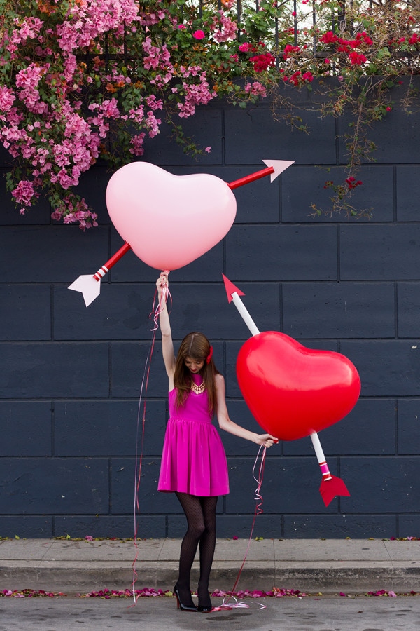 DIY Giant Cupid's Arrow Balloons