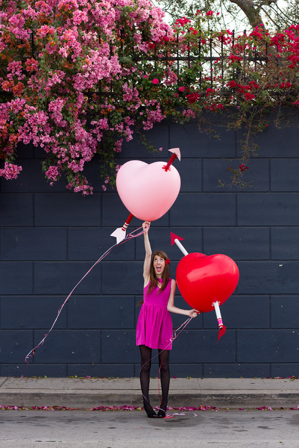 DIY Giant Cupid's Arrow Balloons