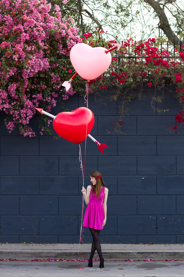 DIY Giant Cupid's Arrow Balloons