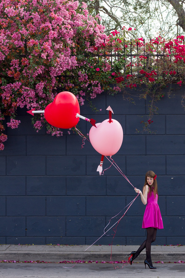 DIY Giant Cupid's Arrow Balloons