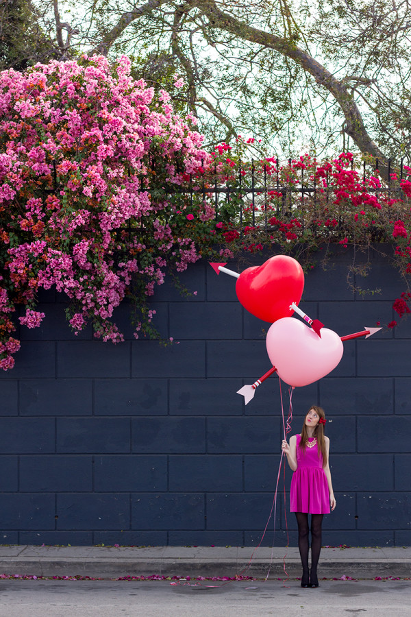 DIY Giant Cupid's Arrow Balloons