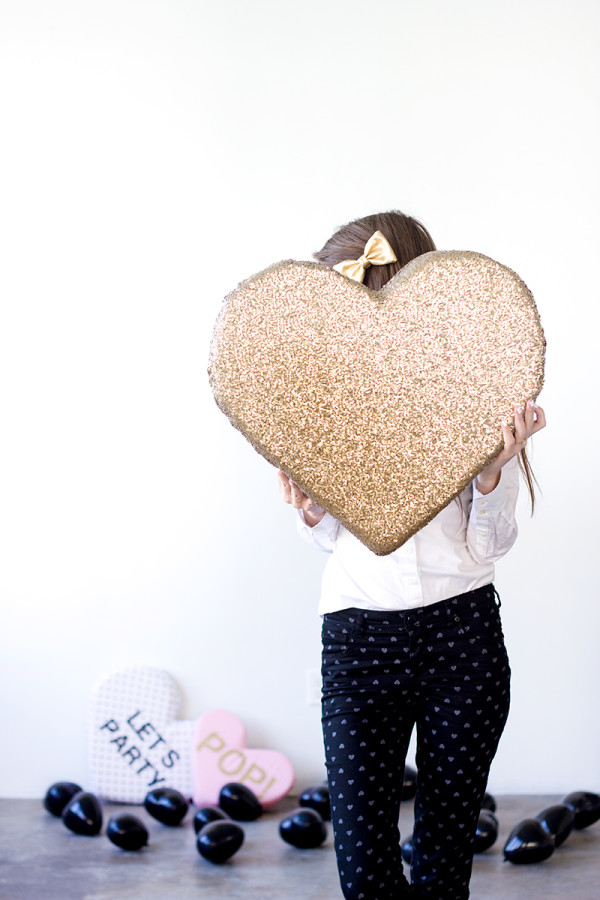 DIY Plush Sequined Heart