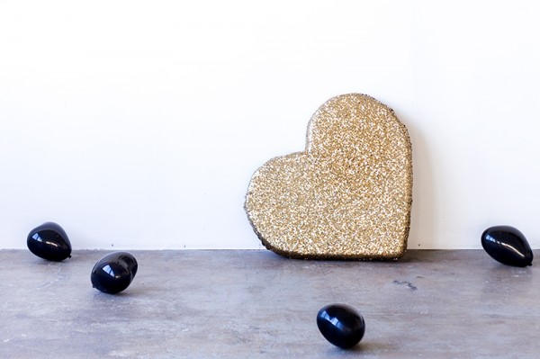 DIY Sequined Plush Heart