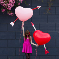 DIY Giant Cupid’s Arrow Balloons