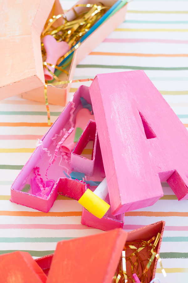 DIY Letter-Shaped Boxes