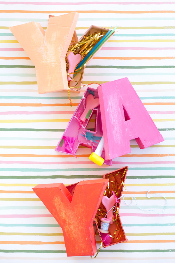 DIY Letter-Shaped Boxes