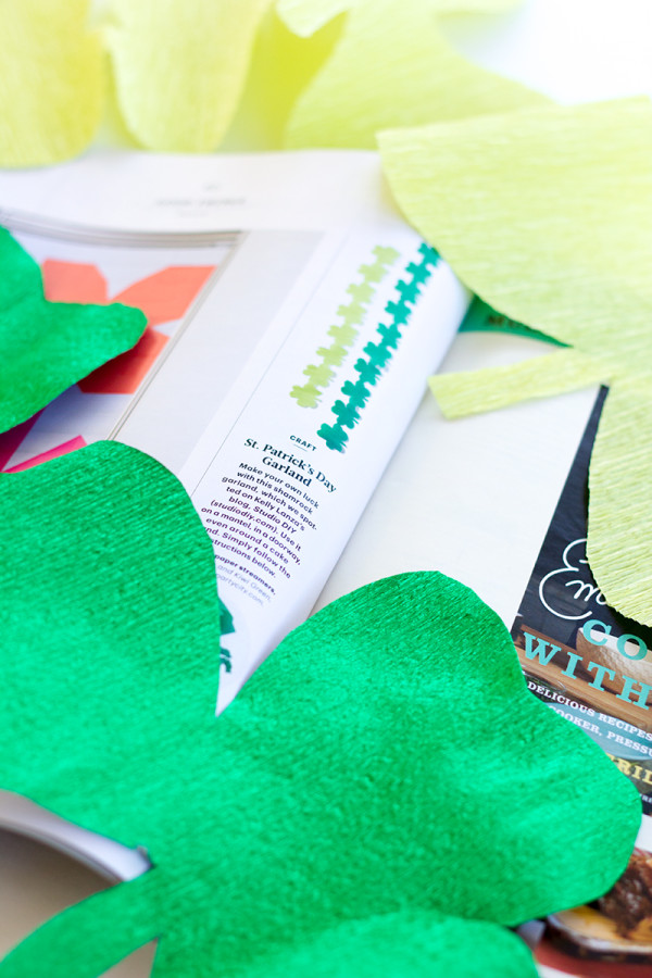 St. Patrick's Day DIY Shamrock Streamer Garland