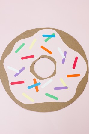 Giant Cardboard Donut DIY