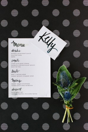 Hand-lettered Menus