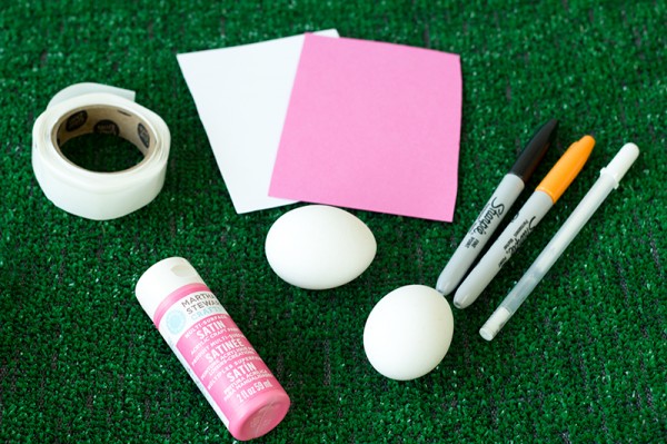 DIY Swan + Flamingo Easter Eggs