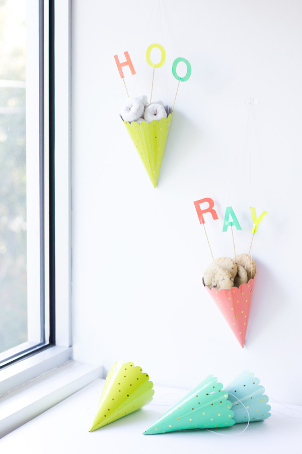 DIY Party Hat Treat Cones