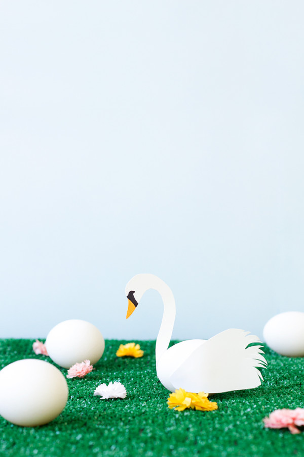 DIY Swan + Flamingo Easter Eggs