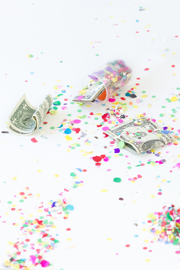 DIY Surprise Money Confetti Poppers