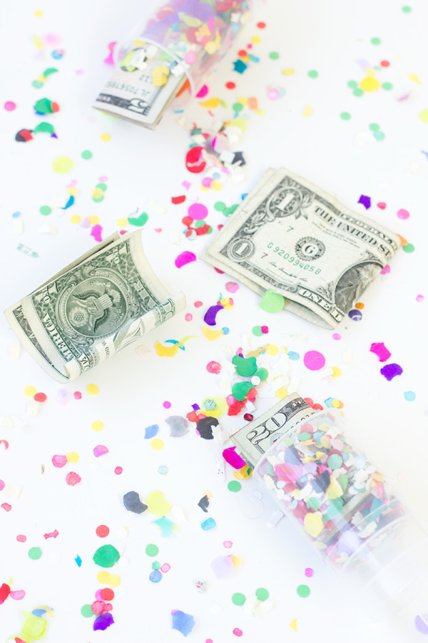 confetti money poppers graduation gift