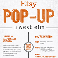 An Etsy Pop-Up at West Elm Curated by Studio DIY!