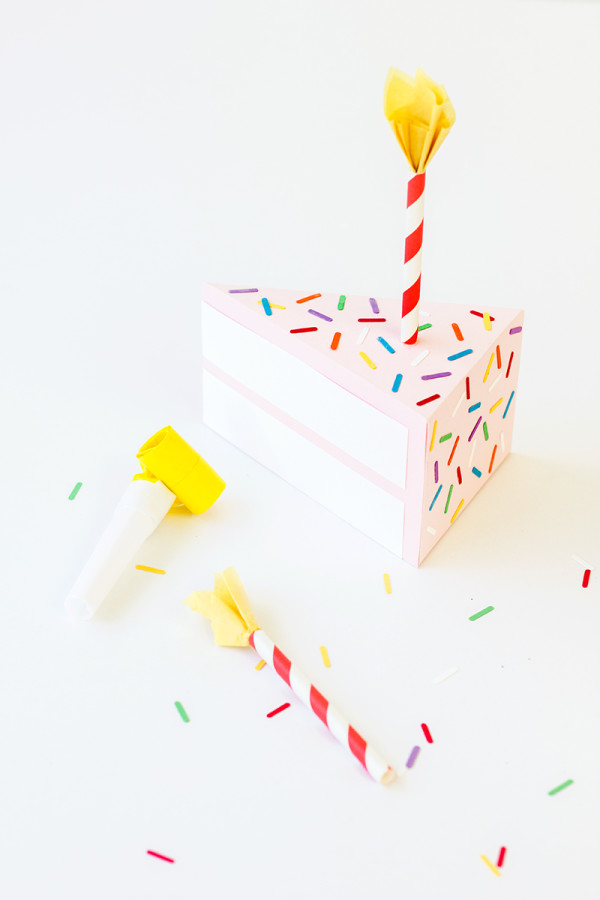 paper birthday cake box