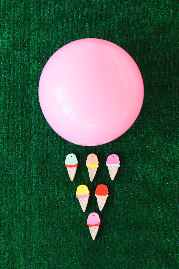 DIY Ice Cream Cone Balloon Weights