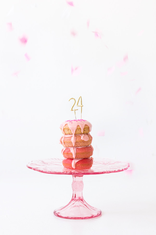 DIY Ombre Donut Layer Cake