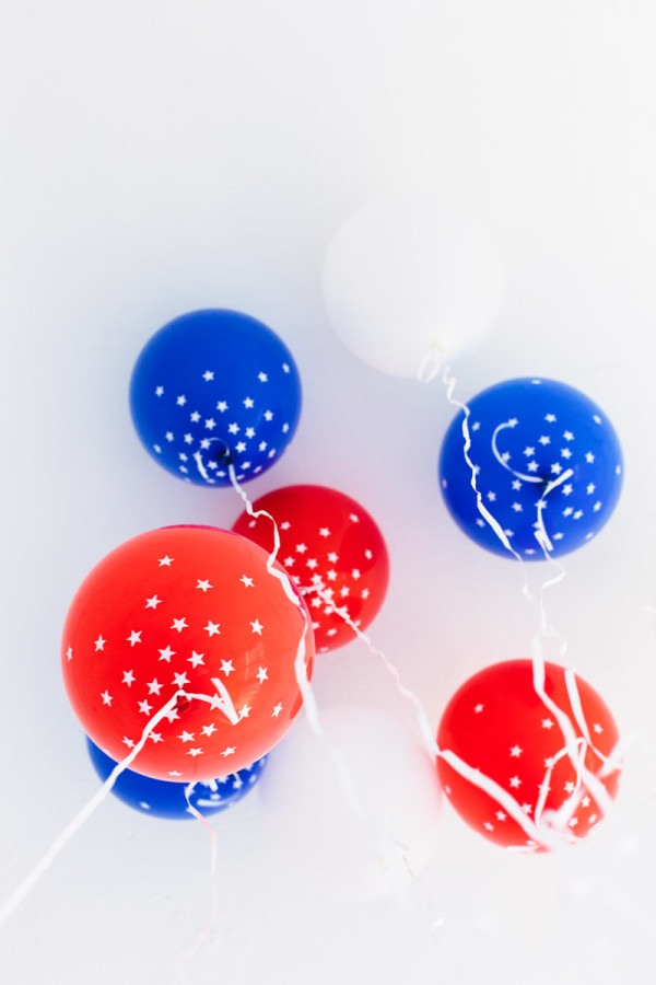 DIY Star Spangled Confetti Balloons